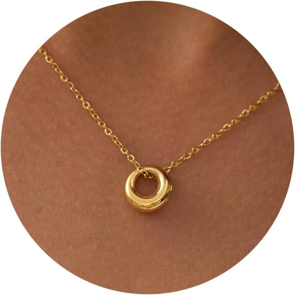 Gold Necklace for Women-14k Gold Plated Infinity Necklace Star Of David Necklace - Picture 1 of 7